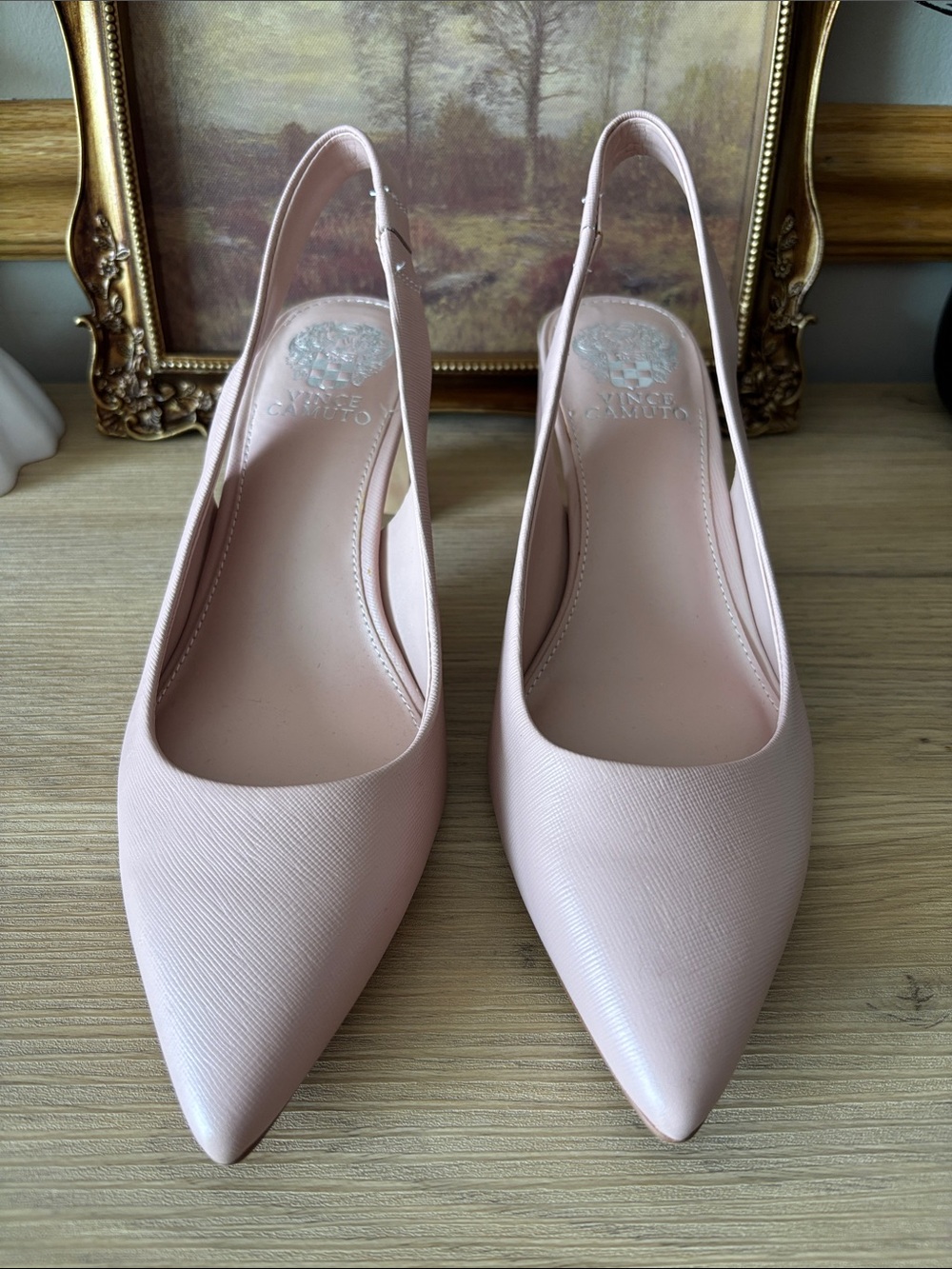 Vince Camuto Blush Pink Slingback Hamden Pumps - Picture 3 of 8
